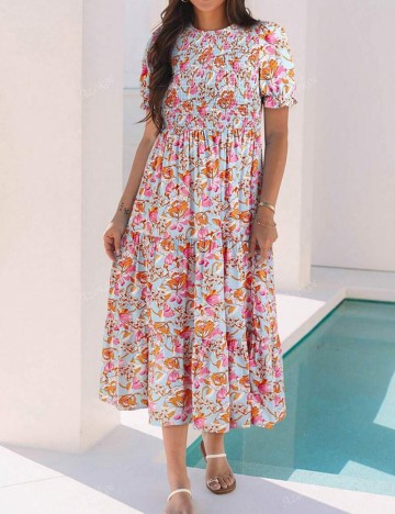 Rochie maxi Shein, mix culori