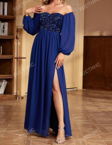 Rochie de ocazie Shein, albastru
