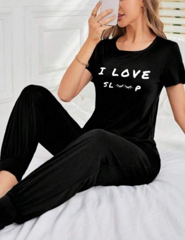 Compleu pijamale Shein, negru