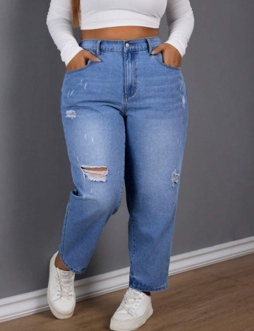 Jeans Shein Curve+, albastru