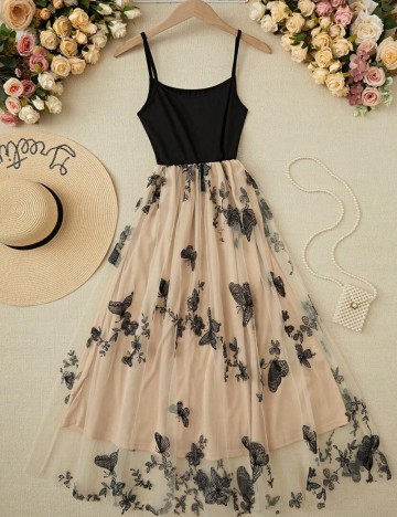 Rochie midi Shein, mix culori