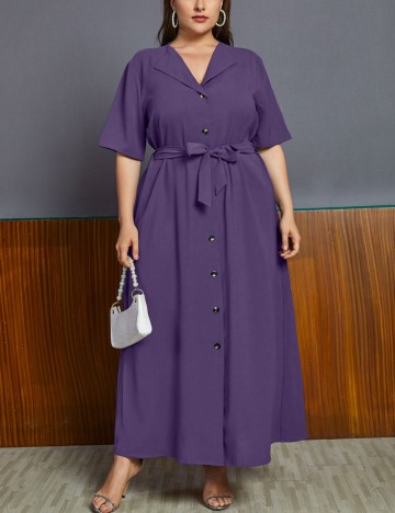 Rochie midi Shein Curve+, mov