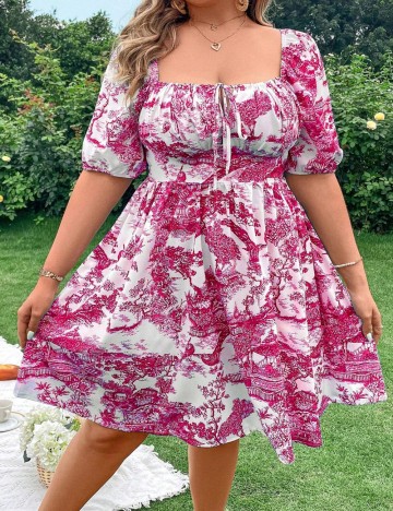 Rochie mini Shein Curve+, roz