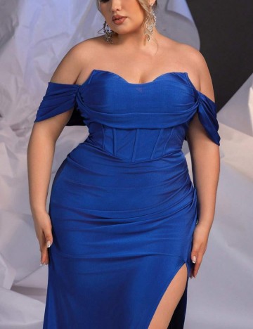 Rochie maxi Shein Curve+, albastru