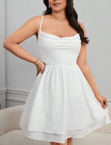 Rochie mini Shein Curve+, alb