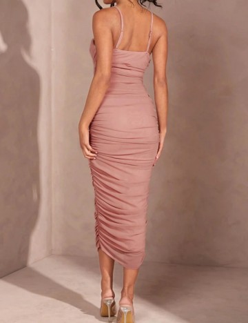 Rochie midi SHEIN BAE, roz prafuit