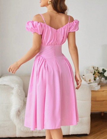 Rochie midi Shein, roz