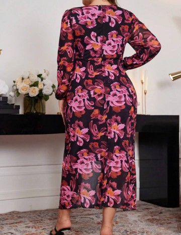 Rochie maxi Shein Curve+, mix culori