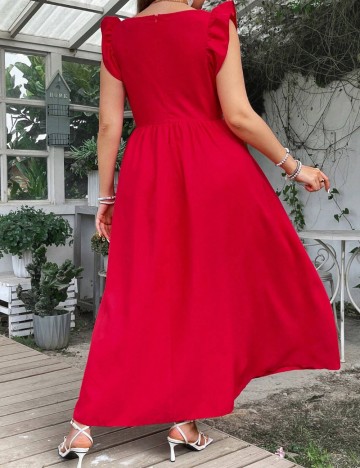 Rochie maxi Shein Curve+, roșu
