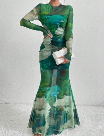 Rochie maxi Shein, mix culori