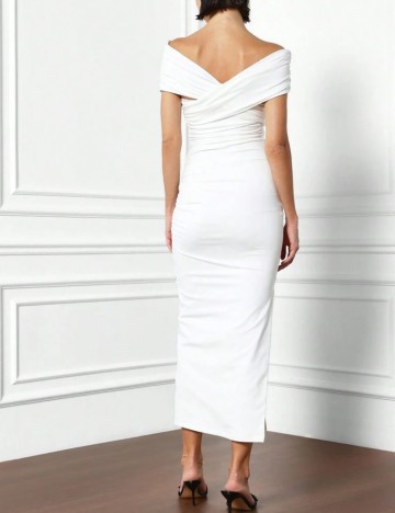 Rochie maxi Missguided by Shein, alb