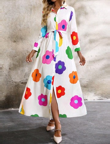 Rochie maxi Shein, mix culori