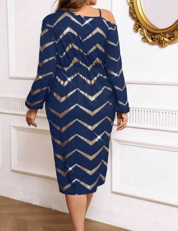 Rochie midi Shein Curve+, albastru