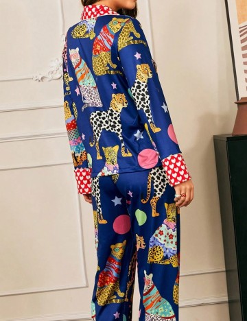 Compleu pijamale Shein, albastru