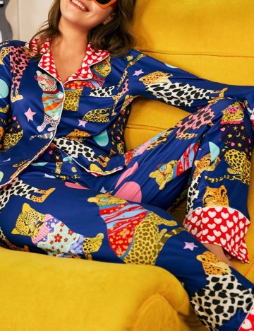 Compleu pijamale Shein, albastru