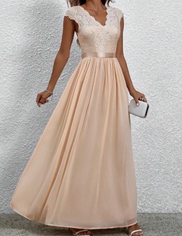 Rochie maxi Shein, crem