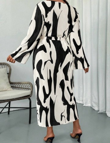 Rochie midi Shein Curve+, mix culori