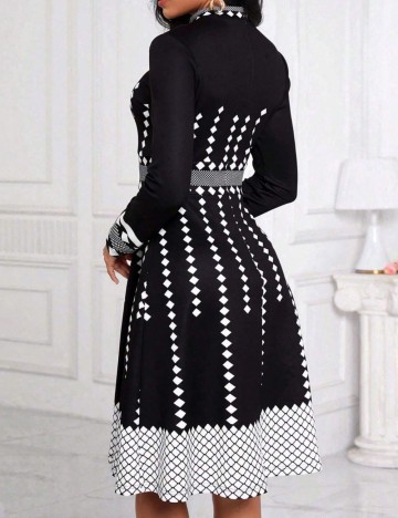 Rochie midi Shein Curve+, mix culori