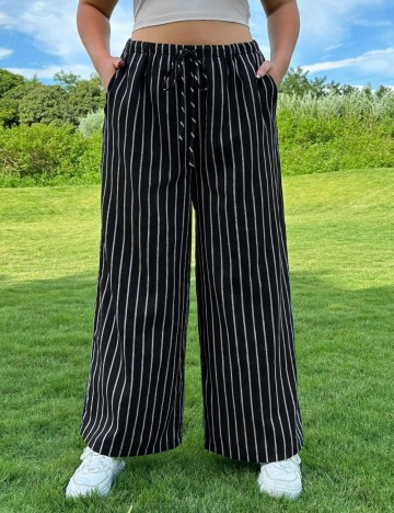 Pantaloni Shein Curve+, negru