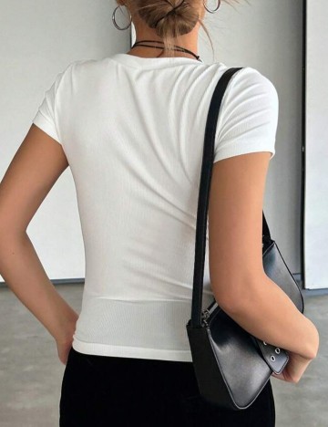 Tricou DAZY by Shein, alb