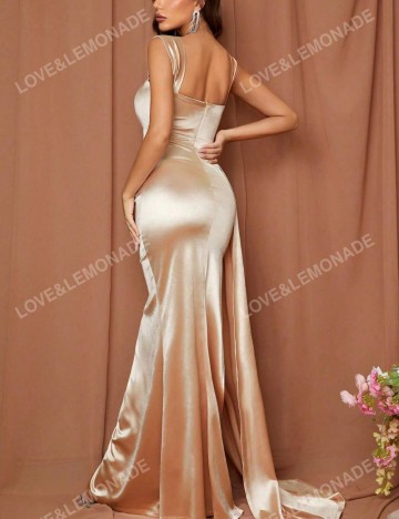 Rochie de ocazie Shein, bej