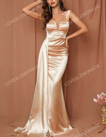 Rochie de ocazie Shein, bej