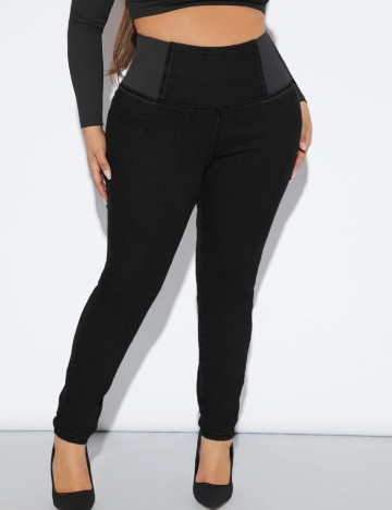 Pantaloni Shein Curve+, negru