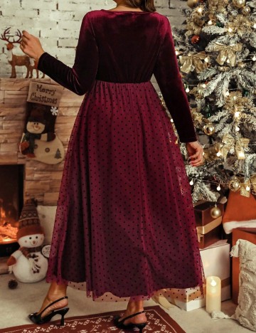 Rochie midi Shein Curve+, vișiniu