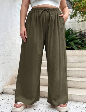 Pantaloni Shein Curve+, kaki