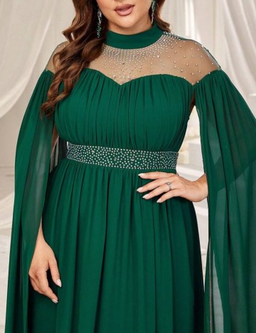 Rochie de ocazie Shein Curve+, verde