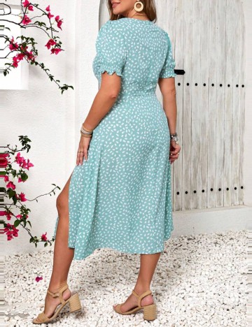 Rochie midi Shein Curve+, mix culori