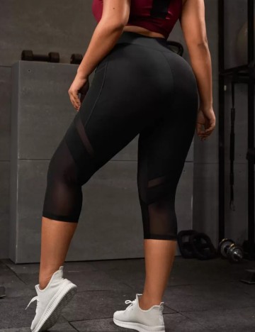 Colanți 3/4 Shein Curve+, negru