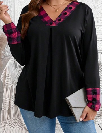Bluză Shein Curve+, negru
