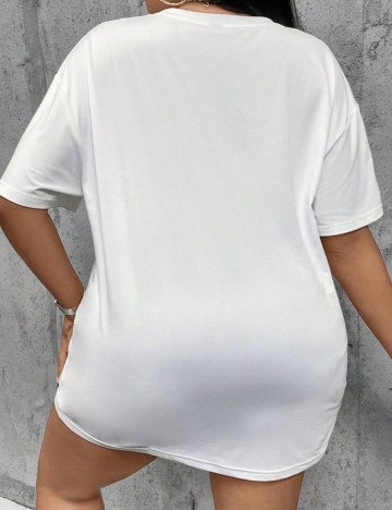 Tricou Shein Curve+, alb