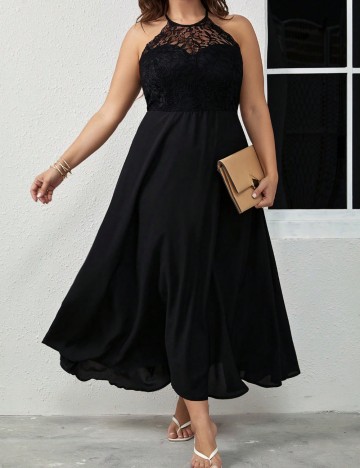 Rochie maxi Shein Curve+, negru