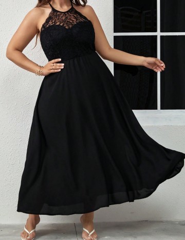 Rochie maxi Shein Curve+, negru