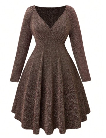 Rochie midi Shein Curve+, mix culori