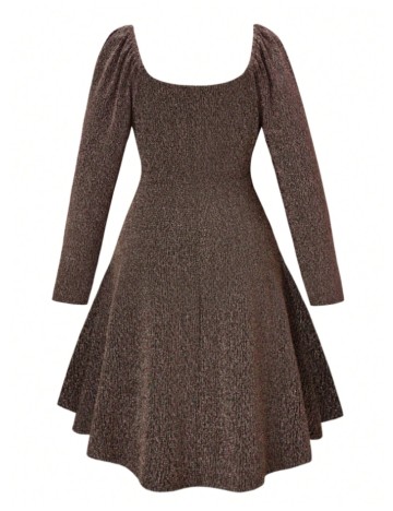 Rochie midi Shein Curve+, mix culori