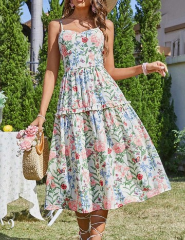 Rochie midi Shein, mix culori