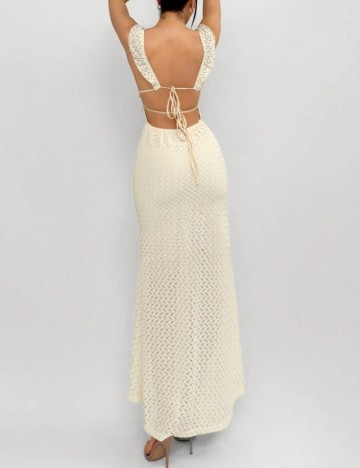 Rochie maxi Shein, crem