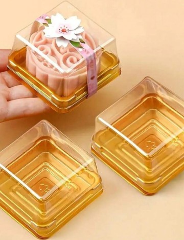 Set cutii transparente pentru fursecuri Shein, transparent