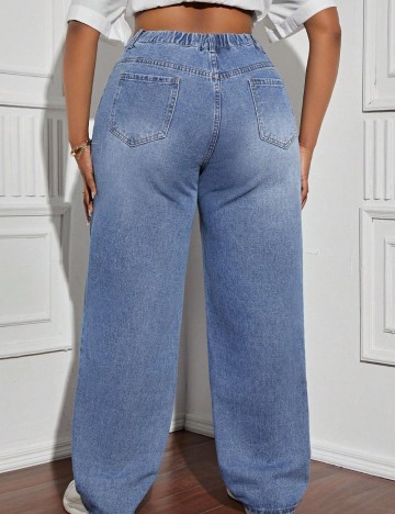 Jeans Shein Curve+, albastru
