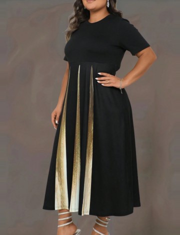 Rochie maxi Shein Curve+, mix culori
