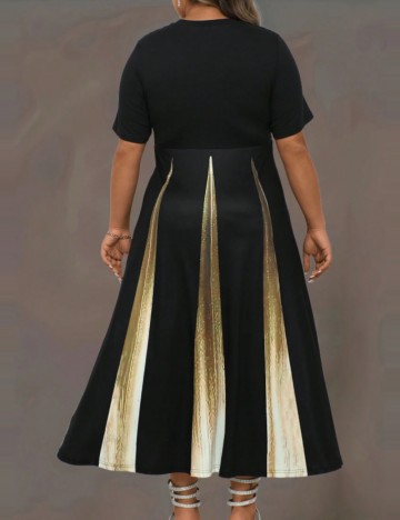 Rochie maxi Shein Curve+, mix culori