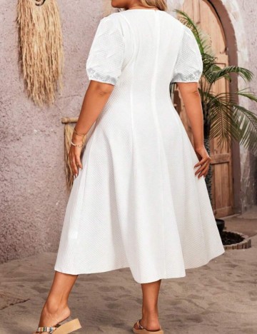 Rochie midi Shein Curve+, alb