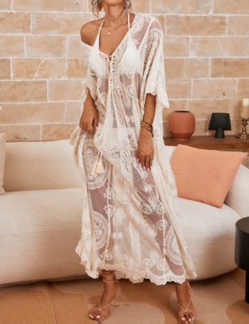 Rochie de plajă Shein, crem