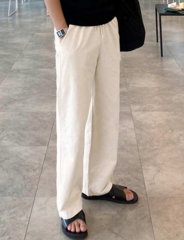 Pantaloni DAZY by Shein, crem