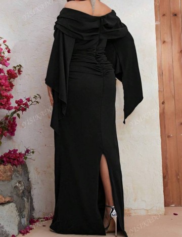 Rochie maxi Shein Curve+, negru