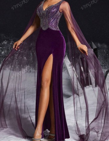 Rochie de ocazie Shein, mov