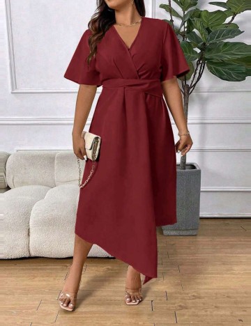 Rochie midi Shein Curve+, roșu